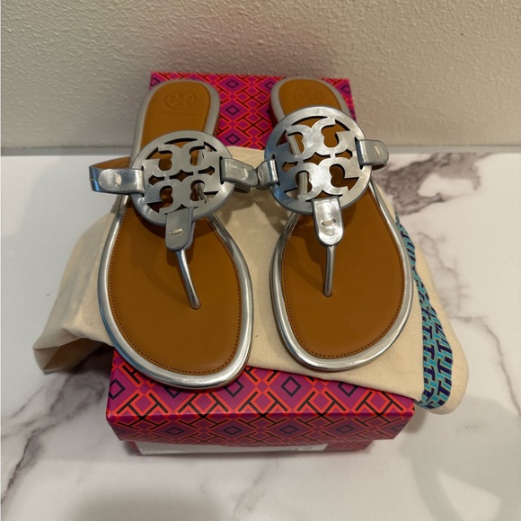 Tory Burch Silver Miller Sandals - Picture 5 of 5
